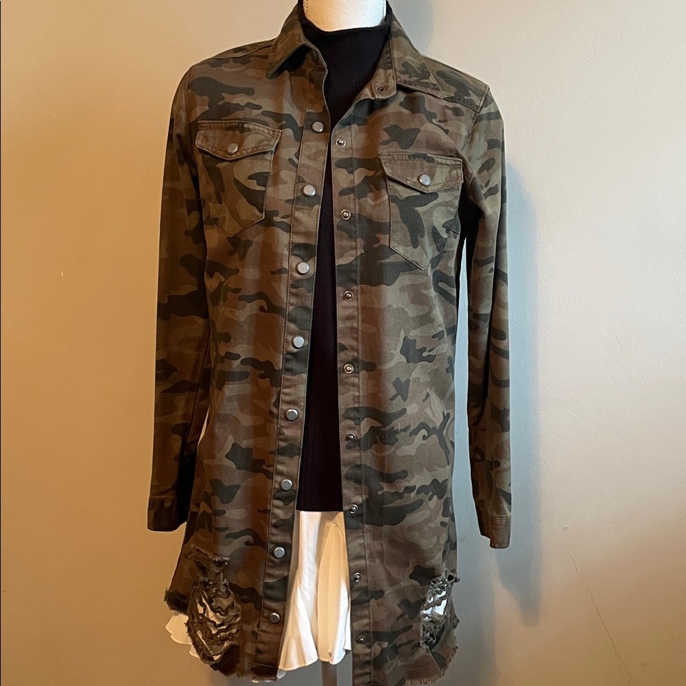 Highway Jeans Olive Camouflage Utility Jacket